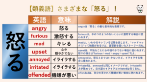 【怒る】angry / furious / mad / upset / annoyed / irritated/ offendedの違いは ...